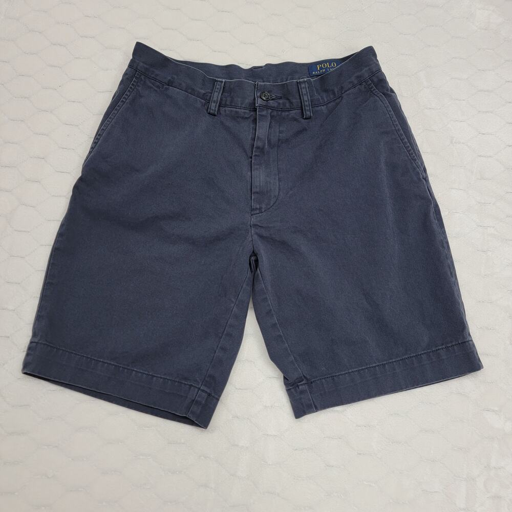 Polo Ralph Lauren Mens 29 Classic Fit 9" Navy Blue Chino Shorts Golf Casual